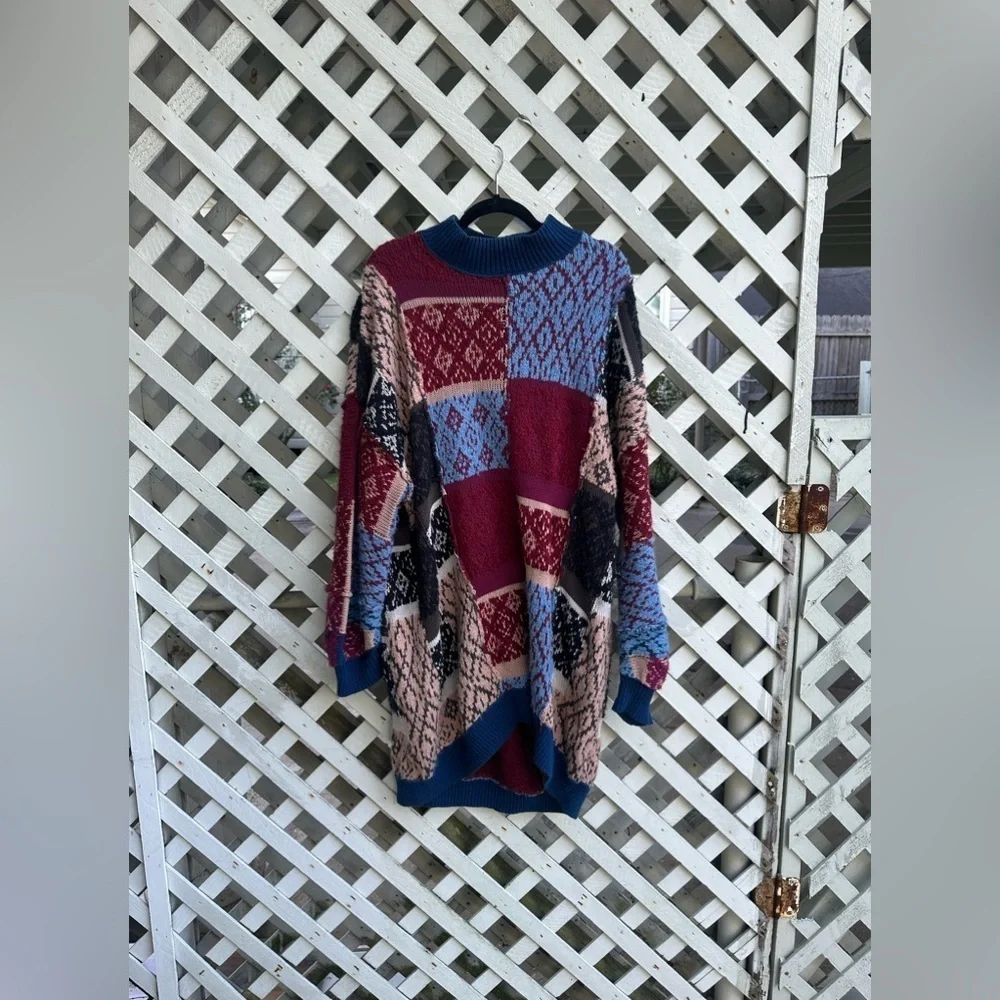 Free people Patched Argyle Mini Dress